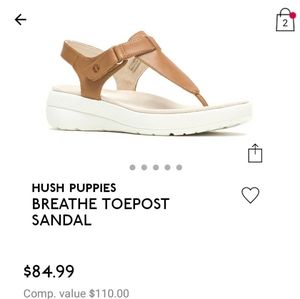 Hush Puppies Breathe Toepost Sandal Sz 6